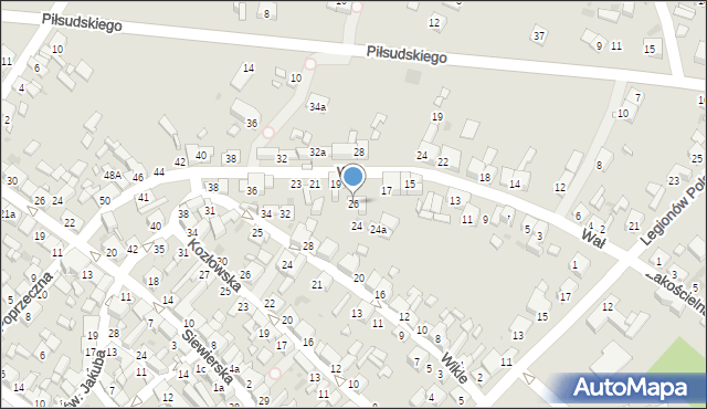 Sławków, Wikle, 26, mapa Sławków