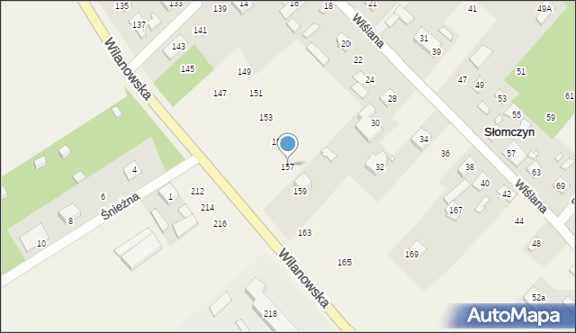 Słomczyn, Wilanowska, 157, mapa Słomczyn