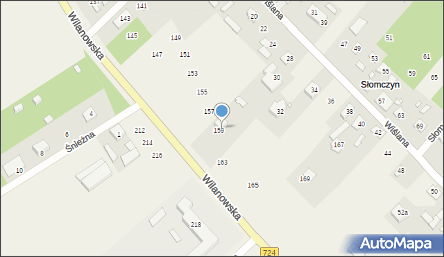 Słomczyn, Wilanowska, 163, mapa Słomczyn