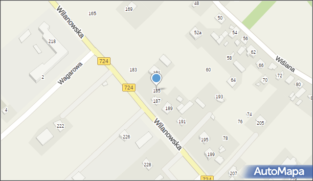 Słomczyn, Wilanowska, 185, mapa Słomczyn