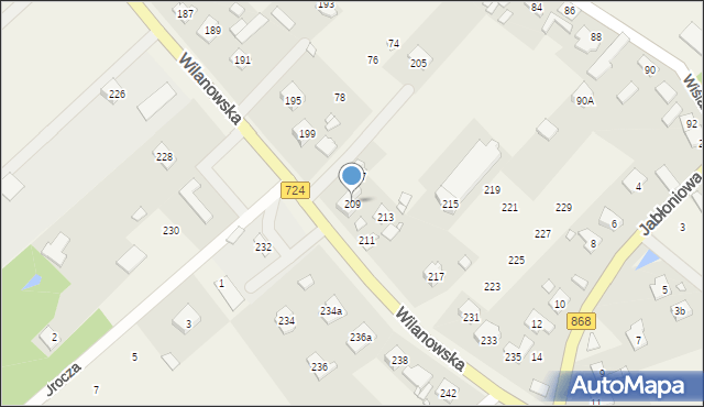 Słomczyn, Wilanowska, 209, mapa Słomczyn