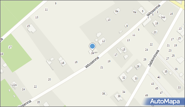 Słomczyn, Wiosenna, 14, mapa Słomczyn