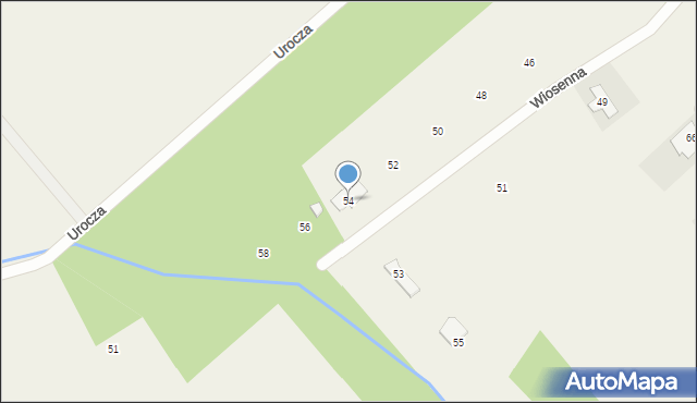 Słomczyn, Wiosenna, 54, mapa Słomczyn