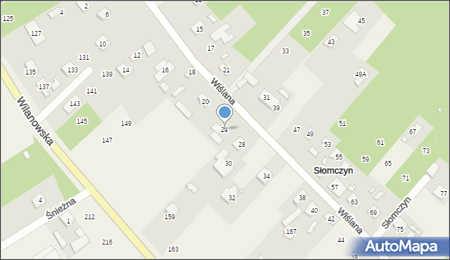 Słomczyn, Wiślana, 24, mapa Słomczyn