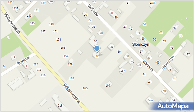 Słomczyn, Wiślana, 32, mapa Słomczyn