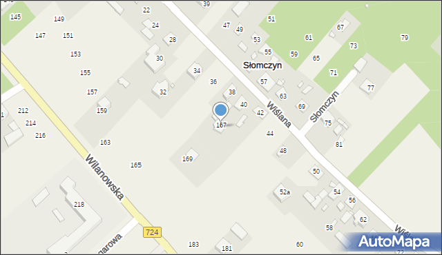 Słomczyn, Wiślana, 40A, mapa Słomczyn