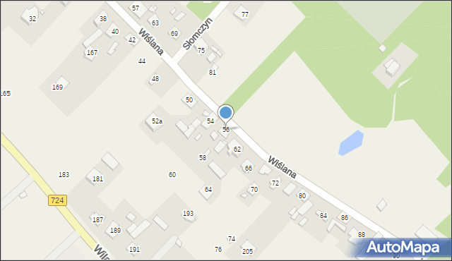Słomczyn, Wiślana, 56, mapa Słomczyn