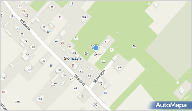 Słomczyn, Wiślana, 65, mapa Słomczyn