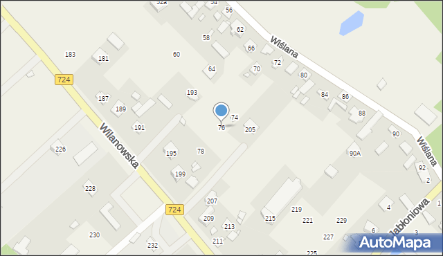 Słomczyn, Wiślana, 76, mapa Słomczyn