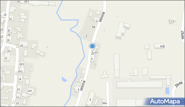 Słońsk, Winna, 10, mapa Słońsk