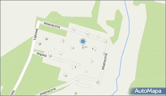 Słopsk, Wiatraczna, 6, mapa Słopsk