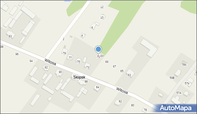 Słopsk, Witosa Wincentego, 71, mapa Słopsk