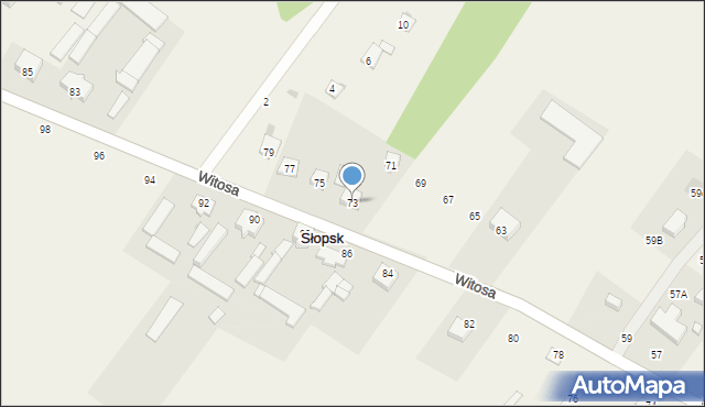Słopsk, Witosa Wincentego, 73, mapa Słopsk