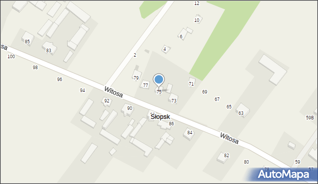 Słopsk, Witosa Wincentego, 75, mapa Słopsk