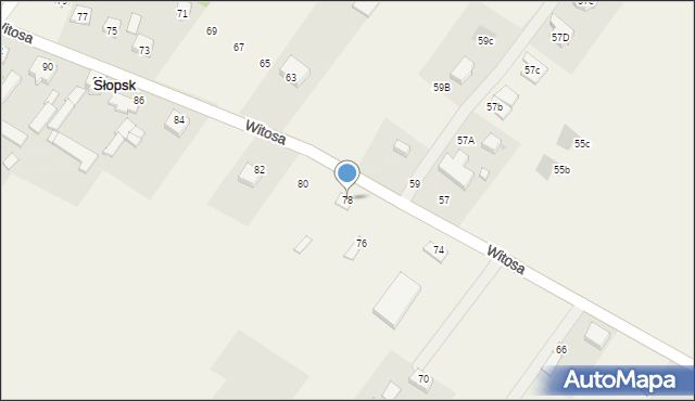 Słopsk, Witosa Wincentego, 78, mapa Słopsk