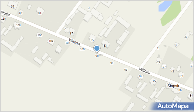 Słopsk, Witosa Wincentego, 98, mapa Słopsk