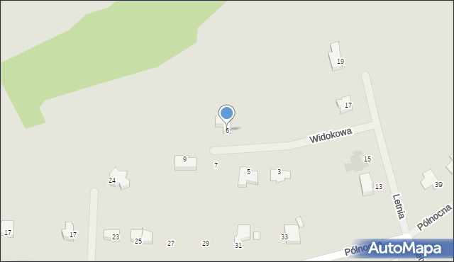 Słubice, Widokowa, 6, mapa Słubice