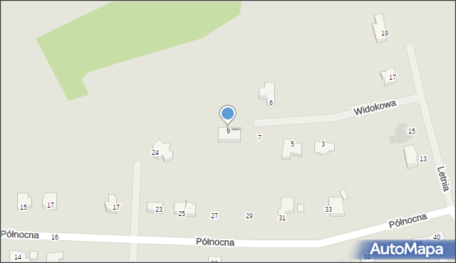 Słubice, Widokowa, 9, mapa Słubice