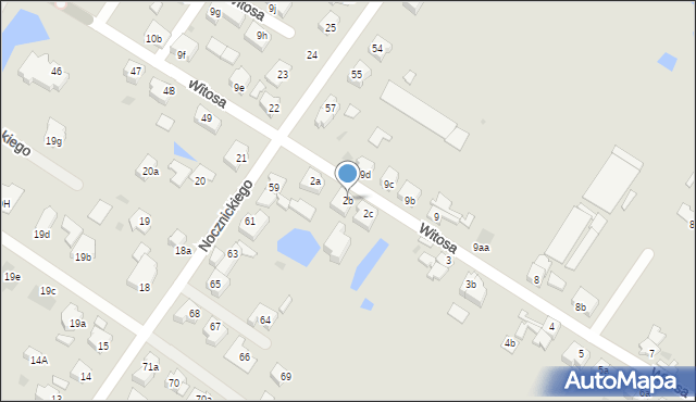 Słubice, Witosa Wincentego, 2b, mapa Słubice