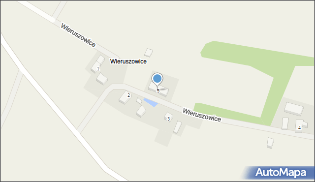 Ślubów, Wieruszowice, 5, mapa Ślubów