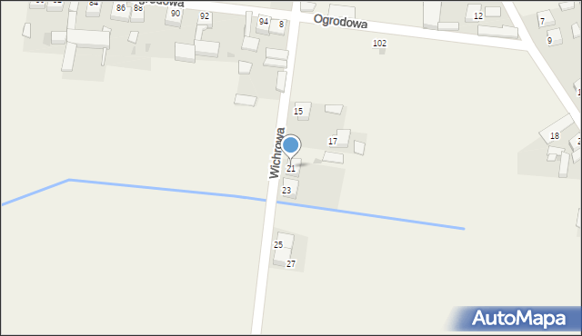 Słupia Kapitulna, Wichrowa, 21, mapa Słupia Kapitulna