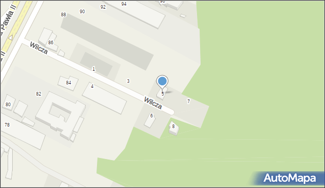 Słupno, Wilcza, 5, mapa Słupno