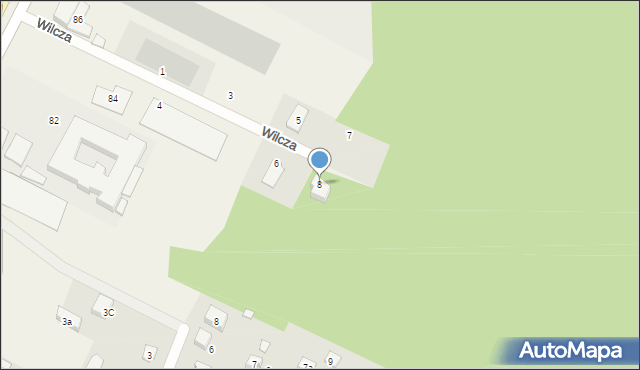 Słupno, Wilcza, 8, mapa Słupno