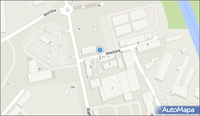 Słupsk, Wielicka, 1, mapa Słupska