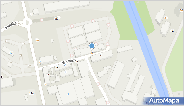 Słupsk, Wielicka, 6, mapa Słupska