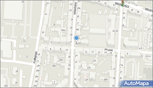 Słupsk, Wileńska, 15, mapa Słupska