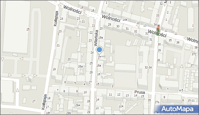 Słupsk, Wileńska, 17, mapa Słupska
