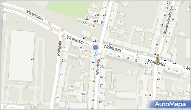Słupsk, Wileńska, 21, mapa Słupska