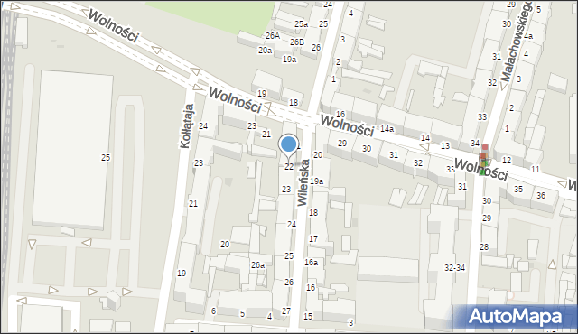 Słupsk, Wileńska, 22, mapa Słupska