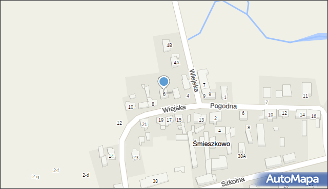Śmieszkowo, Wiejska, 6, mapa Śmieszkowo