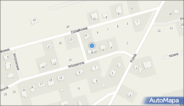 Śmieszkowo, Wiosenna, 8, mapa Śmieszkowo