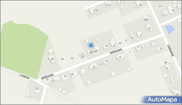 Smolec, Willowa, 18, mapa Smolec