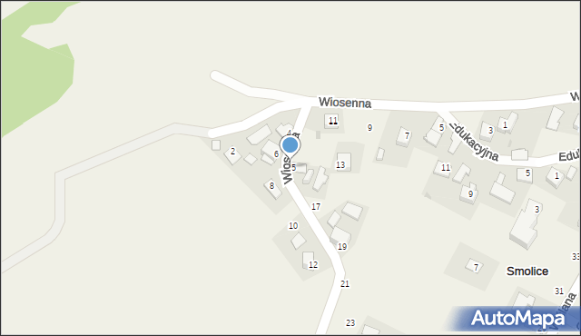 Smolice, Wiosenna, 15, mapa Smolice