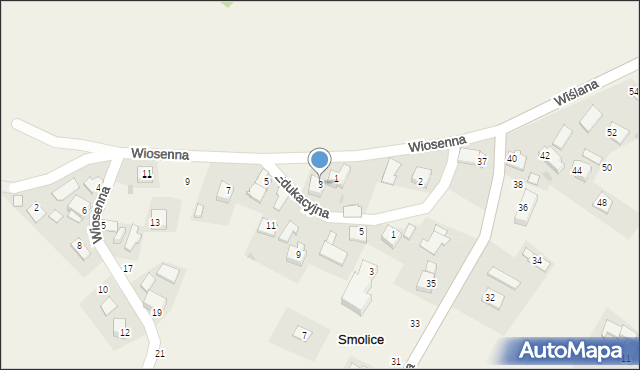Smolice, Wiosenna, 3, mapa Smolice