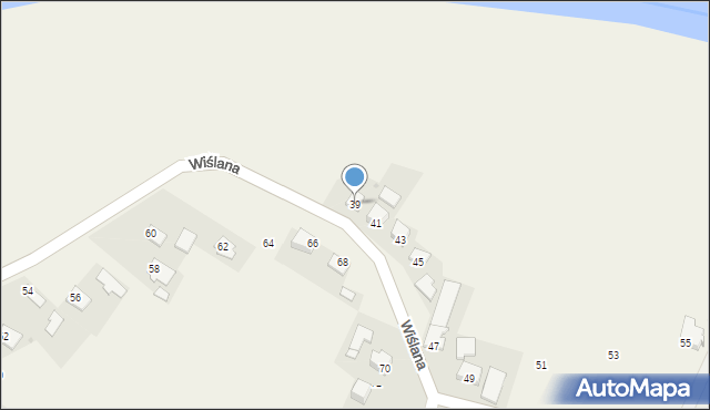 Smolice, Wiślana, 39, mapa Smolice