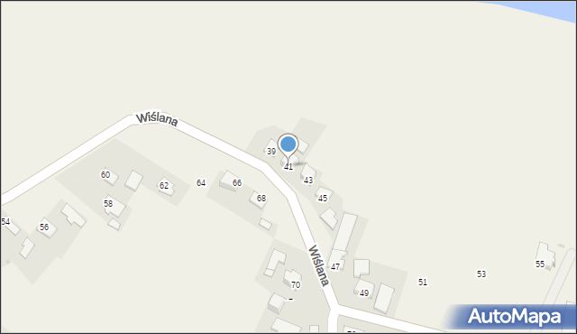 Smolice, Wiślana, 41, mapa Smolice