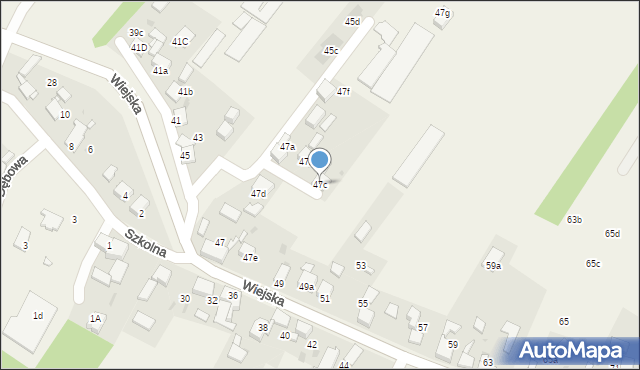 Smolnica, Wiejska, 47c, mapa Smolnica