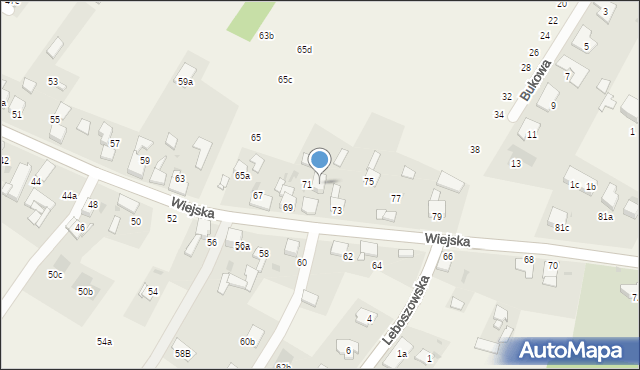 Smolnica, Wiejska, 71A, mapa Smolnica