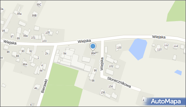 Smolnica, Wiejska, 96A, mapa Smolnica