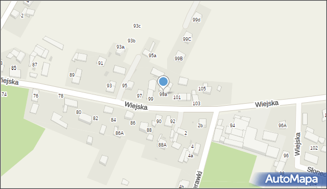 Smolnica, Wiejska, 99a, mapa Smolnica