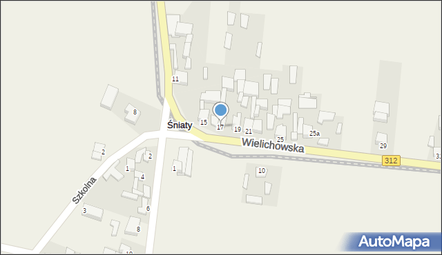 Śniaty, Wielichowska, 17, mapa Śniaty