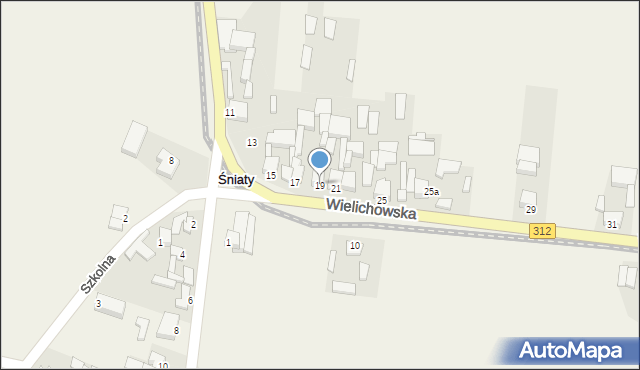 Śniaty, Wielichowska, 19, mapa Śniaty