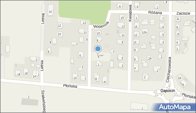 Soboklęszcz, Wiosenna, 4, mapa Soboklęszcz