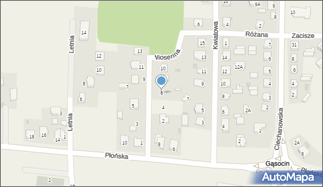 Soboklęszcz, Wiosenna, 6, mapa Soboklęszcz