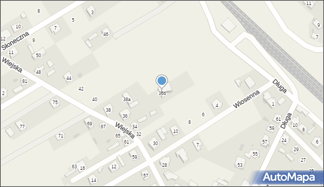 Sobolew, Wiejska, 36b, mapa Sobolew