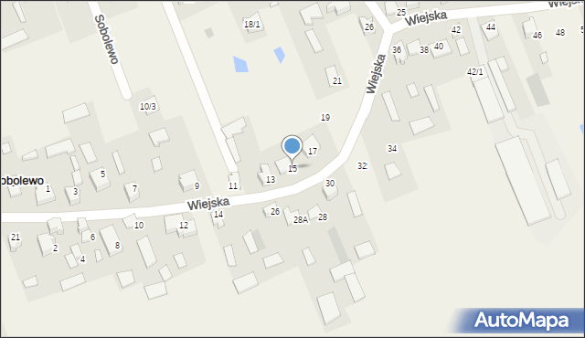 Sobolewo, Wiejska, 15, mapa Sobolewo